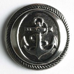Modeknopf - ALTSILBER - Größe: 14mm