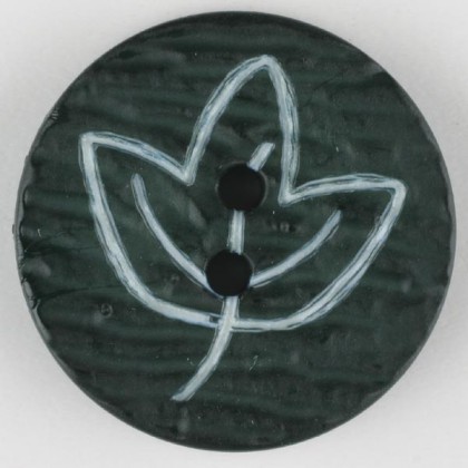 Modeknopf Blatt - GRÜN - Größe: 23mm