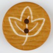 Modeknopf Blatt - ORANGE - Größe: 28mm