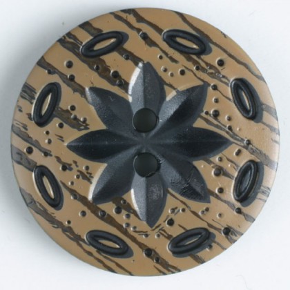 Modeknopf - SCHWARZ - Größe: 23mm