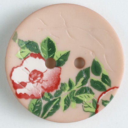 Modeknopf Blume - PINK - Größe: 28mm