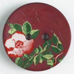 Modeknopf Blume - ROT - Größe: 28mm