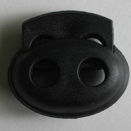 Kordelstopper - SCHWARZ - Größe: 18mm