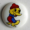 Kinderknopf Ente - WEISS - Größe: 13mm
