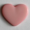 Kinderknopf Herz - PINK - Größe: 13mm