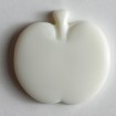 Kinderknopf Apfel - WEISS - Größe: 18mm