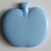 Kinderknopf Apfel - BLAU - Größe: 14mm