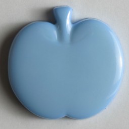 Kinderknopf Apfel - BLAU - Größe: 14mm