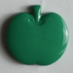 Kinderknopf Apfel - GRÜN - Größe: 14mm