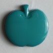 Kinderknopf Apfel - GRÜN - Größe: 14mm
