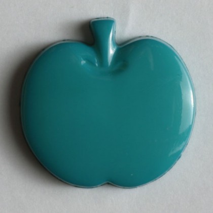 Kinderknopf Apfel - GRÜN - Größe: 14mm
