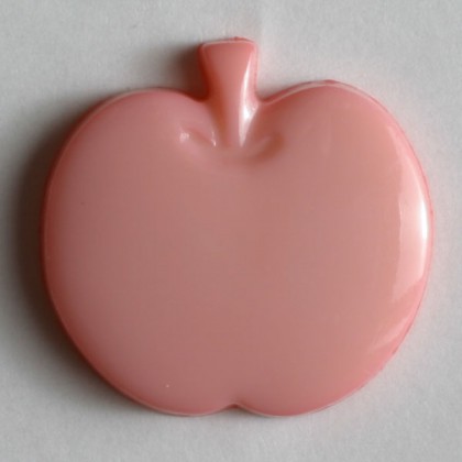 Kinderknopf Apfel - PINK - Größe: 14mm