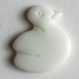 Kinderknopf Ente - WEISS - Größe: 14mm