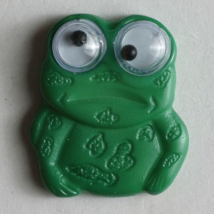 Kinderknopf Frosch - GRÜN - Größe: 20mm