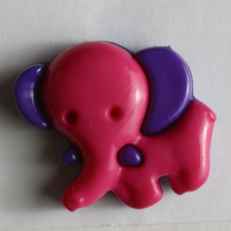 Kinderknopf Elefant - WEINROT - Größe: 20mm