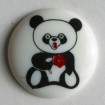 Kinderknopf Bär - WEISS - Größe: 15mm