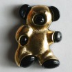 Kinderknopf Bär - GOLD - Größe: 18mm