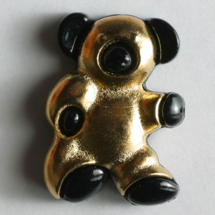 Kinderknopf Bär - GOLD - Größe: 18mm