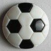 Kinderknopf Fussball - SCHWARZ - Größe: 13mm