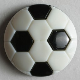 Kinderknopf Fussball - SCHWARZ - Größe: 20mm