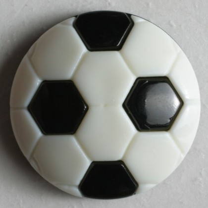 Kinderknopf Fussball - SCHWARZ - Größe: 20mm