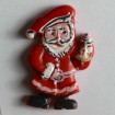 Kinderknopf Weihnachtsmann - ROT - Größe: 25mm