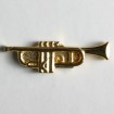 Kinderknopf Trompete - GOLD - Größe: 30mm