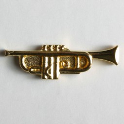 Kinderknopf Trompete - GOLD - Größe: 30mm