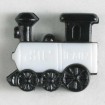 Kinderknopf Eisenbahn - WEISS - Größe: 20mm
