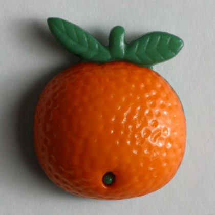 Kinderknopf Orange - GRÜN - Größe: 18mm