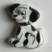 Kinderknopf Hund - WEISS - Größe: 23mm