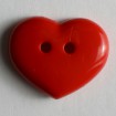 Kinderknopf Herz - ROT - Größe: 13mm