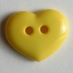 Kinderknopf Herz - GELB - Größe: 13mm