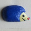 Kinderknopf Igel - BLAU - Größe: 18mm