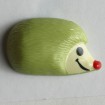 Kinderknopf Igel - GRÜN - Größe: 18mm