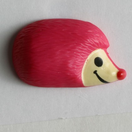Kinderknopf Igel - PINK - Größe: 18mm