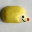 Kinderknopf Igel - GELB - Größe: 18mm