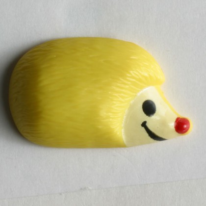 Kinderknopf Igel - GELB - Größe: 18mm