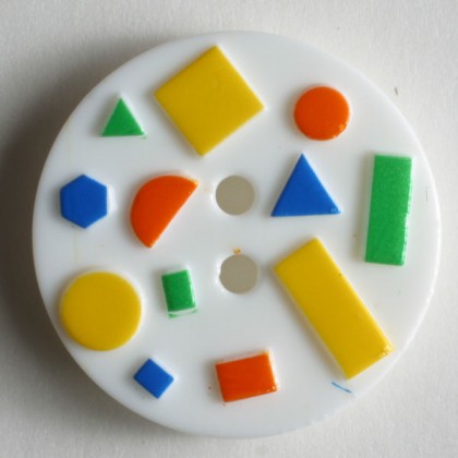 Kinderknopf - WEISS - Größe: 15mm