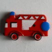 Kinderknopf Feuerwehr - ROT - Größe: 23mm
