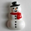 Kinderknopf Schneemann - WEISS - Größe: 28mm
