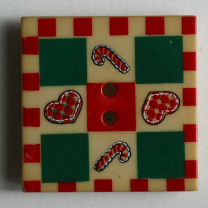 Kinderknopf Kachel - BEIGE - Größe: 25mm