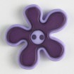 Kinderknopf Blume - FLIEDER/ LILA - Größe: 20mm