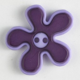 Kinderknopf Blume - FLIEDER/ LILA - Größe: 20mm