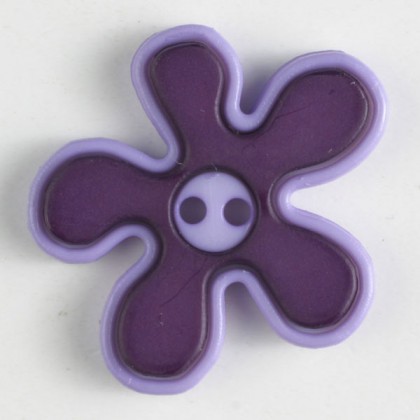 Kinderknopf Blume - FLIEDER/ LILA - Größe: 20mm