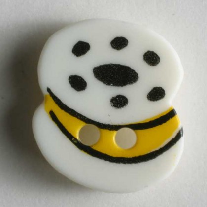 Kinderknopf Spule - WEISS - Größe: 15mm