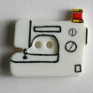 Kinderknopf Nähmaschine - WEISS - Größe: 25mm
