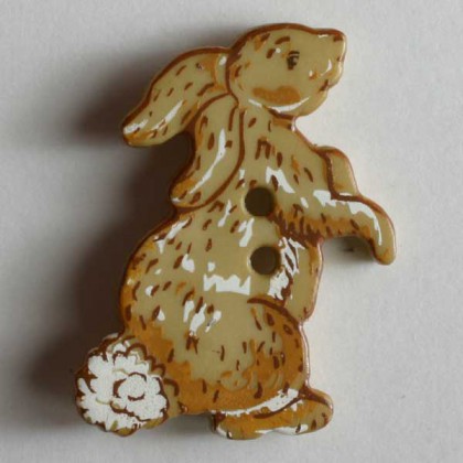 Kinderknopf Hase - BEIGE - Größe: 25mm