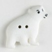 Kinderknopf Bär - WEISS - Größe: 32mm