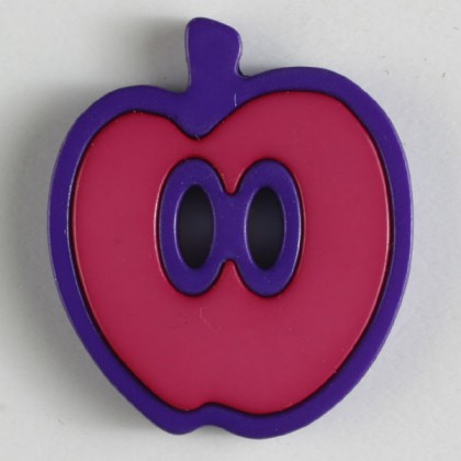 Kinderknopf Apfel - PINK/ LILA - Größe: 25mm
